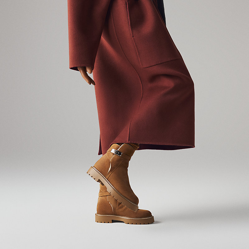 Jeff ankle boot - Brown | Hermès USA